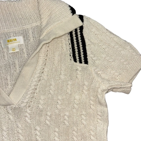 Maeve Anthropologie Linen Knit Polo Women’s XSP Preppy Quiet Luxury Sweater - Picture 13 of 13